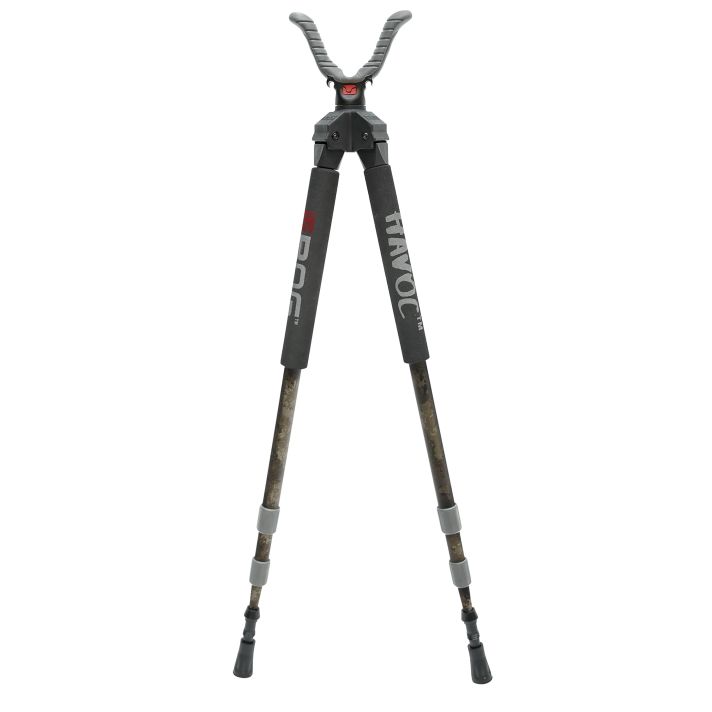 Bog-Pod 1100484 HavocBipod, Veil Alpine Green Finished Aluminum with Foam Grip, Rubber Feet, 360 Degree Pan, Quick-Change System & 21-50" Vertical Adjustment