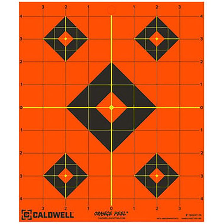 Caldwell 1166102 Orange PeelSelf-Adhesive Paper Black/Orange 8" Diamond 5 Pack