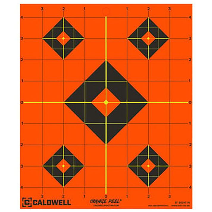Caldwell 1166103 Orange PeelSelf-Adhesive Paper Black/Orange 8" Diamond 25 Pack