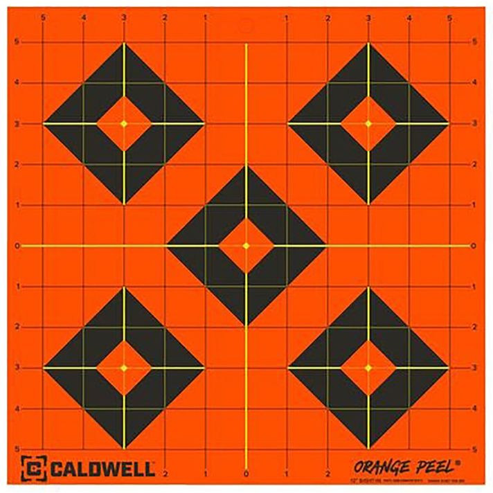 Caldwell 1166105 Orange PeelSelf-Adhesive Paper Black/Orange 12" Diamond 25 Pack