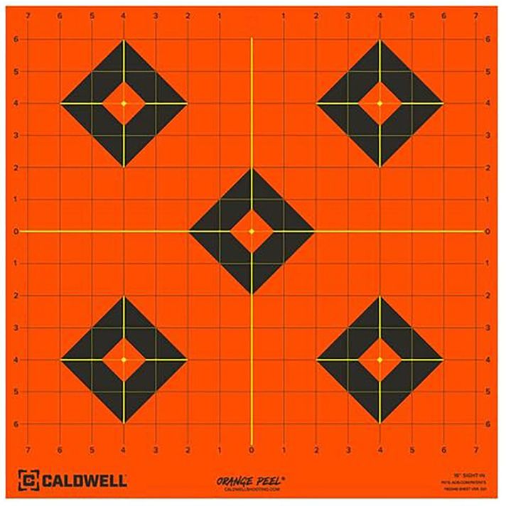 Caldwell 1166106 Orange PeelSelf-Adhesive Paper Black/Orange 16" Diamond 5 Sheets