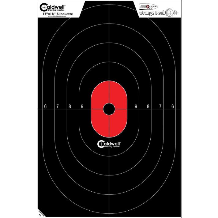 Caldwell 1175522 Center MassSilhouette Paper Black/Red 8 Pack