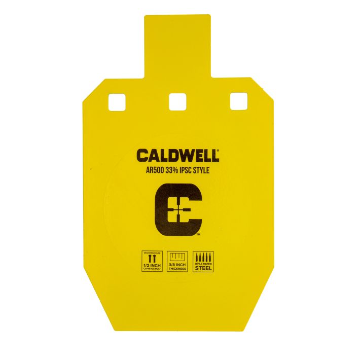 Caldwell 1116697 CYellow Powder Coat AR500 Steel 10" L x 6.1" W x 0.4" D 33% Hanging