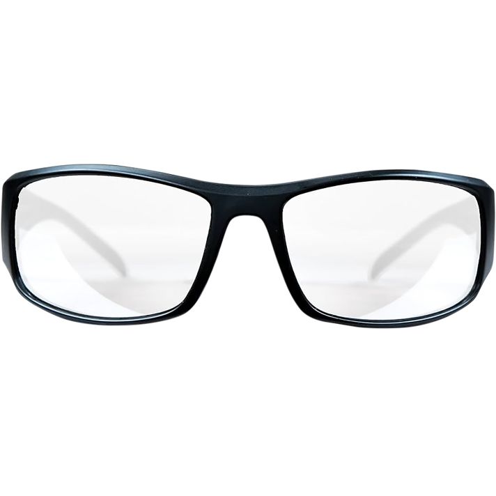 M&P Accessories 110168 Thunderbolt Shooting Glasses Full Size Clear Mirror Lens Black Frame