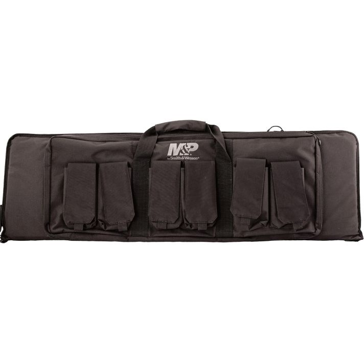 M&P Accessories 110025 Pro Tac Gun Case 42" Black Nylon w/ Full Length External Pocket & 6 Magazine Pouches