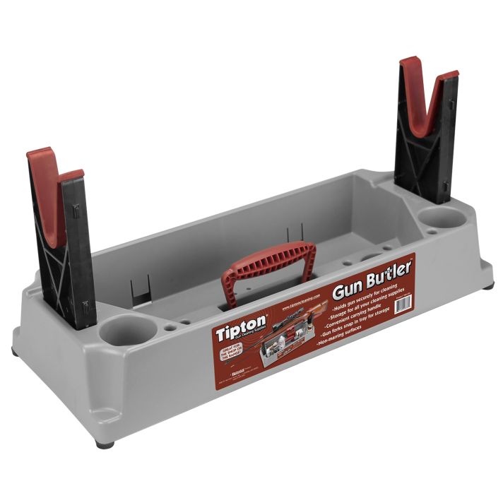 Tipton 100333 Gun Butler Rifle/Shotgun Firearm Gray/Red Plastic