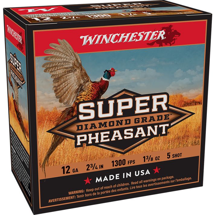 Winchester Ammo SPDG125 Super Pheasant Diamond Grade 12Gauge 2.75" 1 3/8oz 5Shot 25 Per Box/10 Case