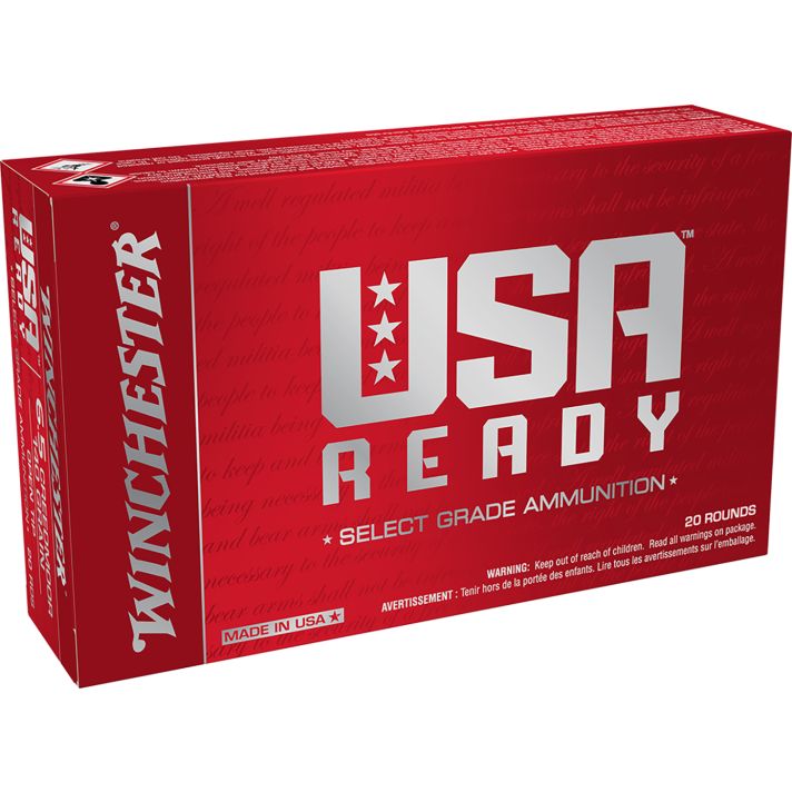 Winchester Ammo RED65140 USA Ready6.5Creedmoor 140gr Open Tip 20 Per Box/10 Case