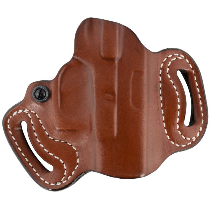 DeSantis Gunhide 086TAE1Z0 Mini SlideOWB Tan Leather Belt Slide Compatible w/Most Glock Belt 1.75" Wide Right Hand
