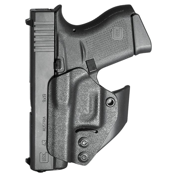 Mission First Tactical H2GL43AIWBM Minimalist Holster IWB Black Polymer Belt Clip Fits Glock 42/43/43X/48 Ambidextrous