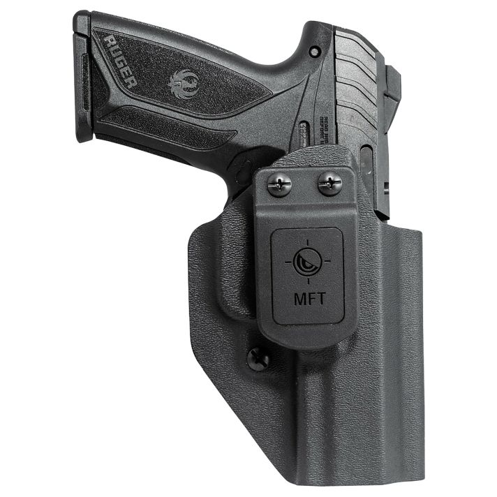 Mission First Tactical HRUSEC9AIWBABL Appendix Holster IWB/OWB Black Polymer Belt Clip Fits Ruger Security-9 Ambidextrous