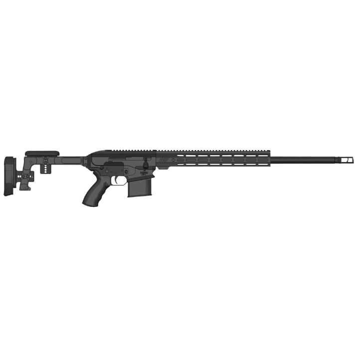 Bushmaster 0110002BLK BA306.5 Creedmoor 10+1 18" Black Threaded Barrel, Black Hard Coat Anodized 14" M-LOK Handguard, Black Chassis Aluminum Folding Stock, AR Style Grip, Ambidextrous