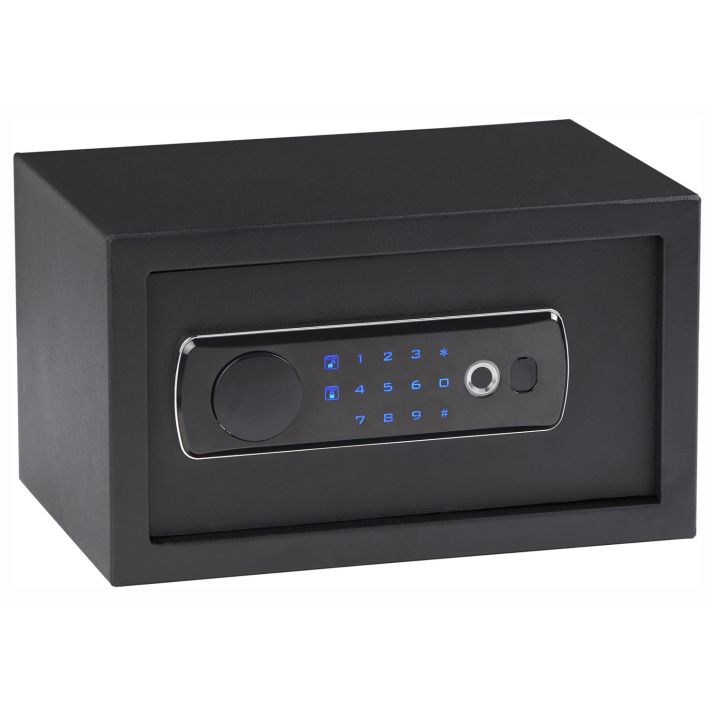 Bulldog BD5010 DuoDigital Keypad/Biometric/Key Entry Black Powder Coat Steel Holds 1 Handgun LED Keypad
