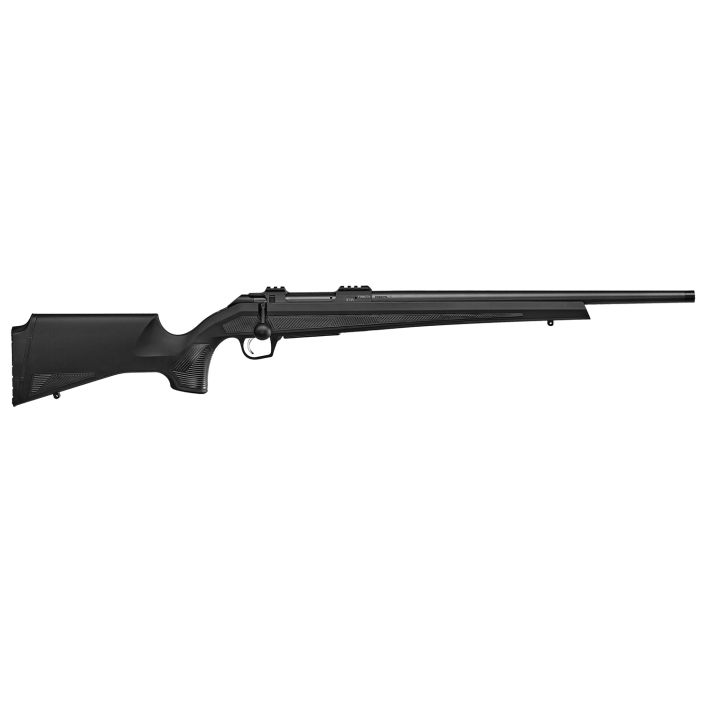 CZ-USA 07405 CZ 600 Alpha Full Size 6mm Creedmoor 4+1, 22" Black Steel Threaded Barrel, Black Aluminum Receiver, Picatinny Rail, Black Fixed Soft Touch Stock, Right Hand