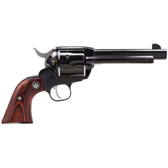 Ruger 5101 VaqueroMedium Frame 45 Colt (Long Colt) 6rd 5.50" Blued Steel Barrel, Cylinder & Frame, Hardwood Grip, Transfer Bar Safety, Exposed Hammer