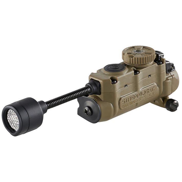StreamlightSidewinder Stalk Helmet Light 23/28/57/76 Lumens White White/Red/Green/Blue/IR LED Bulb Coyote 28 Meters Distance Features Arc Rail Mount & Assembly