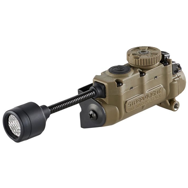 StreamlightSidewinder Stalk Helmet Light 23/28/57/76 Lumens White White/Red/Green/Blue/IR LED Bulb Coyote 28 Meters Distance Features E-Mount