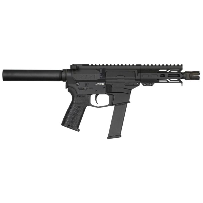 CMMG PE40A51C6AB Banshee MKGS 40 S&W 22+1 5", Black, Buffer Tube (No Brace), EML4 M-LOK Handguard, Zeroed Linear Comp (Glock Mag Compatible)
