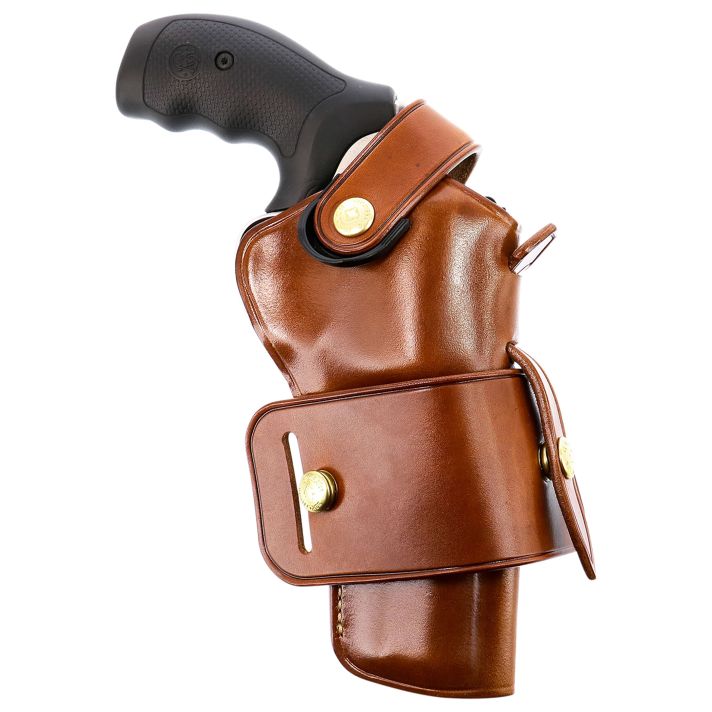 Galco WG2104 Wheelgunner 2.0OWB Tan Leather Belt Slide Fits S&W L Frame/Ruger Security-Six Fits 4" Barrel Ambidextrous