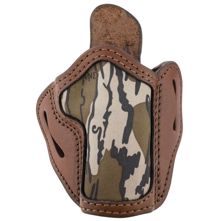 1791 Gunleather MOBH24BRWR BH2.4 Optic Ready OWB 2.4 Brown/Mossy Oak Leather Belt Slide Fits Walther PPQ/Sig P320/Springfield XD-M