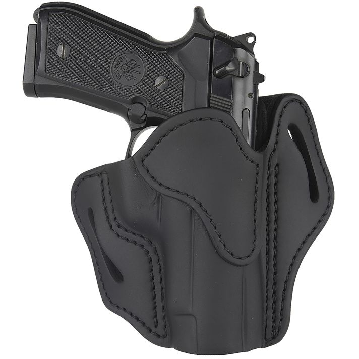 1791 Gunleather ORBH23SBLR BH2.3 Optic Ready OWB Size 2.3 Stealth Black Leather Belt Slide Compatible w/Glock 17/S&W M&P Shield Right Hand