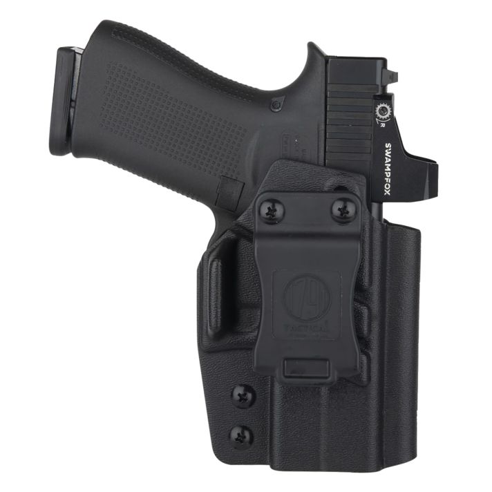 1791 Gunleather TACIWBG43XMOSBLKR Tactical KydexIWB Black Kydex Belt Clip Compatible w/Glock 43/43X/43X MOS/48 Right Hand
