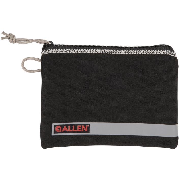Allen 3626 Pistol PouchBlack Polyester w/Lockable Zippers, ID Label & Fleece Lining Holds Compact Size Handgun 5" L x 7" W Interior Dimensions