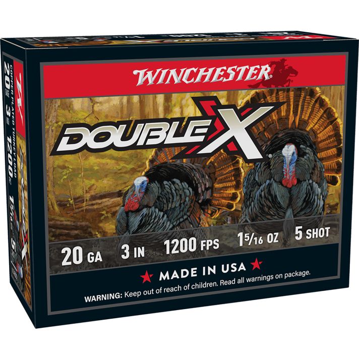 Winchester Ammo STH2035 Double X High Velocity Turkey 20Gauge 3" 1 5/16oz 5Shot 10 Per Box/10 Case
