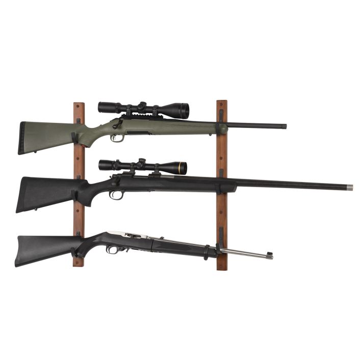Allen 5656 Gun Collector 3 Gun Brown/Black Wood/Steel Holds 3 Rifle/Shotgun