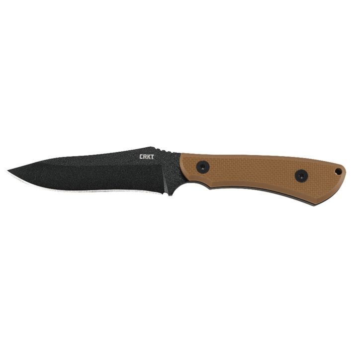 CRKT 2083 Ramadi4.37" Fixed Plain Black Matte Baked-On Anti Rust SK-5 Steel Blade/Coyote Textured G10 Handle Includes Sheath