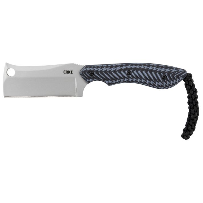 CRKT 2398 S.P.E.C.2.44" Fixed Cleaver Plain Bead Blasted 8Cr13MoV SS Blade/Black Textured G10 Handle Includes Lanyard