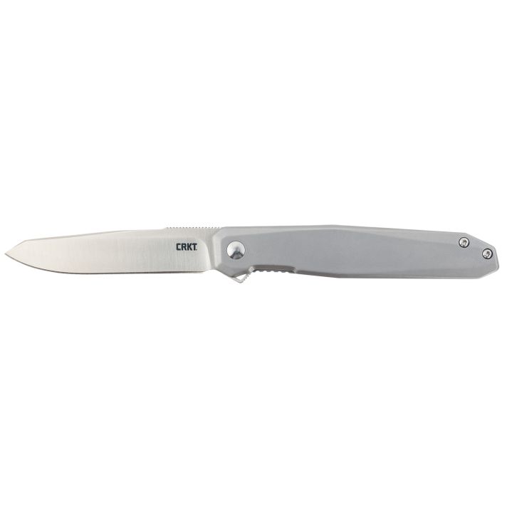 CRKT K230XXP Facet3.37" Folding Sheepsfoot Plain Satin D2 Steel Blade/ Stainless Steel Handle Includes Pocket Clip