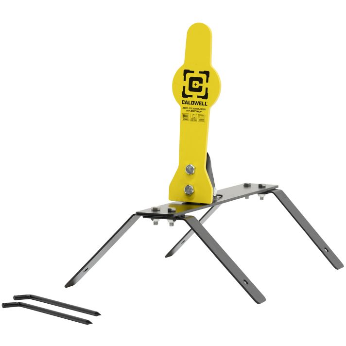 Caldwell 1178560 Auto Reset33% Rifle Yellow AR500 Steel Pepper Popper Includes Ground Stakes