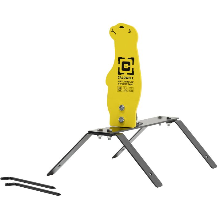 Caldwell 1178561 Auto ResetRifle Yellow AR500 Steel Prairie Dog Includes Ground Stakes