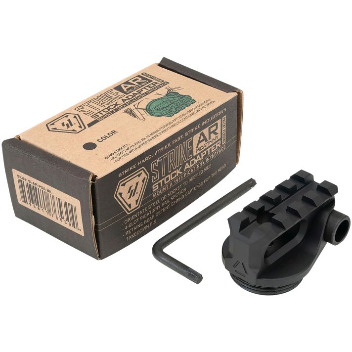 Strike Industries ARPSABK Picatinny Stock AdapterBlack Anodized for AR-Platform