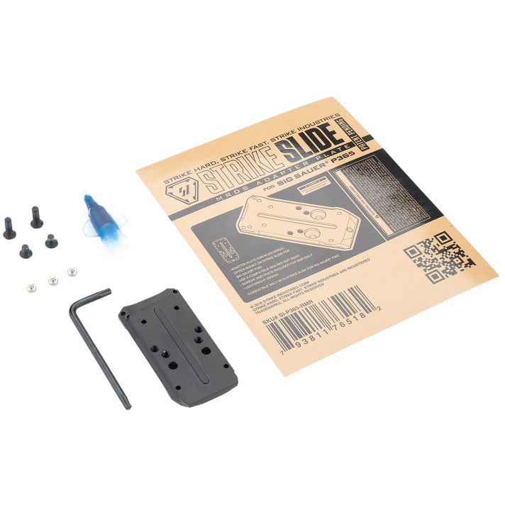 Strike Industries P365RMR Strike Slide Adapter Plate Black 5.80" Long Compatible w/ SI Strike P365 Slide