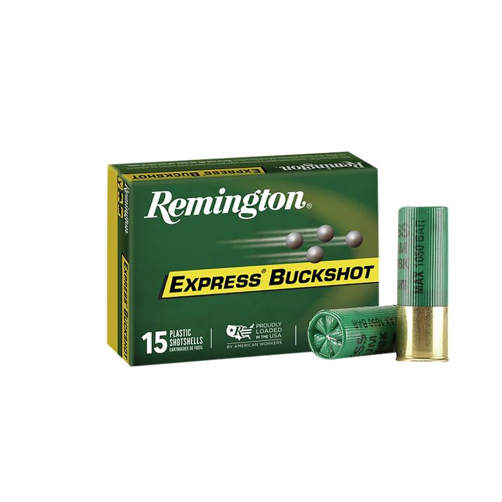 Remington Ammunition 26876 Express Buckshot 12Gauge 2.75" 00Buck Shot 15 Per Box/5 Case