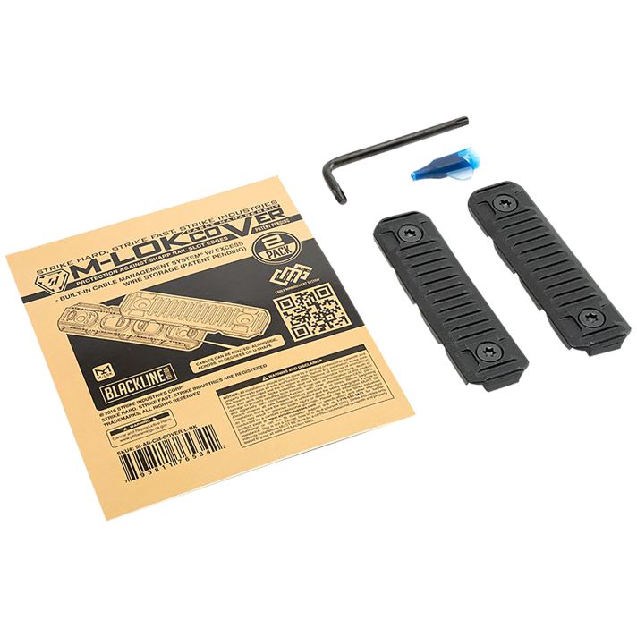 Strike Industries AR-CM-COVER-L-BK Cable Management Cover Long 3.14"L Black Polymer for M-Lok