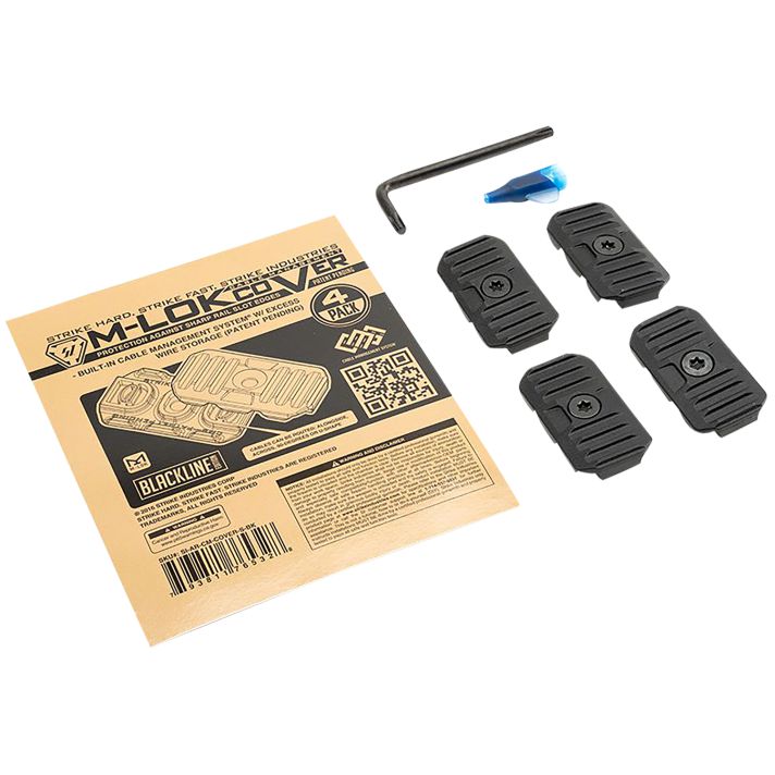 Strike Industries AR-CM-COVER-S-BK Cable Management Cover Short 1.57"L Black Polymer for M-Lok