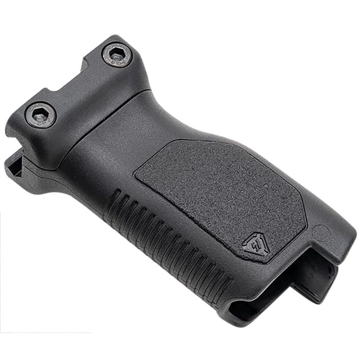 Strike Industries ARCMAGRAILLBK Angled Vertical Grip Long Black Polymer with Cable Management Storage for Picatinny Rail