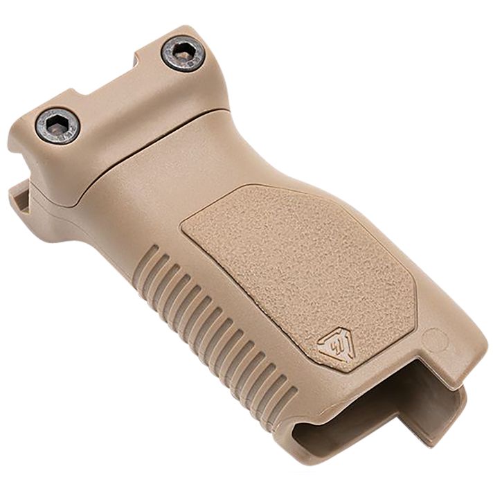 Strike Industries ARCMAGRAILLFDE Angled Vertical Grip Long Flat Dark Earth Polymer with Cable Management Storage for Picatinny Rail