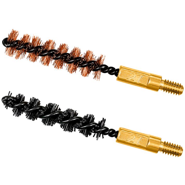 Otis FG327NB Bore Brush Set6.8mm/7mm/270 Cal 8-32" Thread 2" Long Bronze/Nylon Bristles 2 Per Pkg