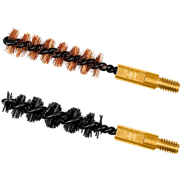 Otis FG330NB Bore Brush Set7.62mm/30-06/30-30/308/300 Cal 8-32" Thread 2" Long Bronze/Nylon Bristles 2 Per Pkg