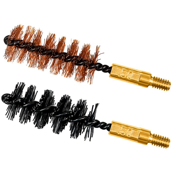 Otis FG350NB Bore Brush Set50 Cal/12.7mm 8-32 Thread 2" Long Bronze/Nylon Brush 2 Per Pkg