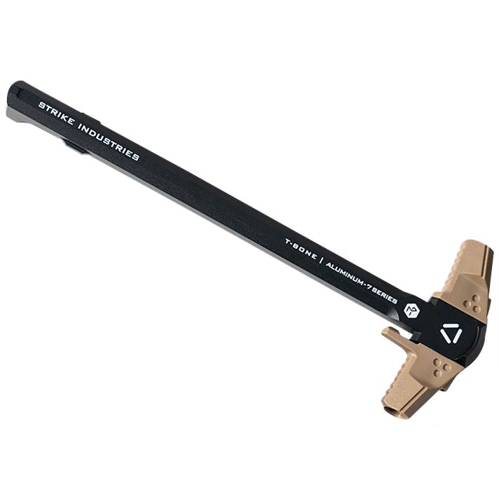 Strike Industries ARTBCH223BKFDE T-Bone Charging Handle .223/5.56x45mm Nato Flat Dark Earth Polymer Handles Aluminum Shaft for AR-15