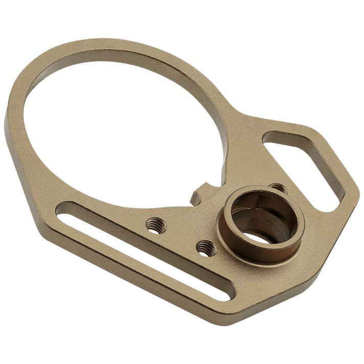 Strike Industries ARULMFEP&ACNFDE QD End Plate QD End Plate with Hook Attachments & Anti-Rotation Castle Nut, Flat Dark Earth Finish