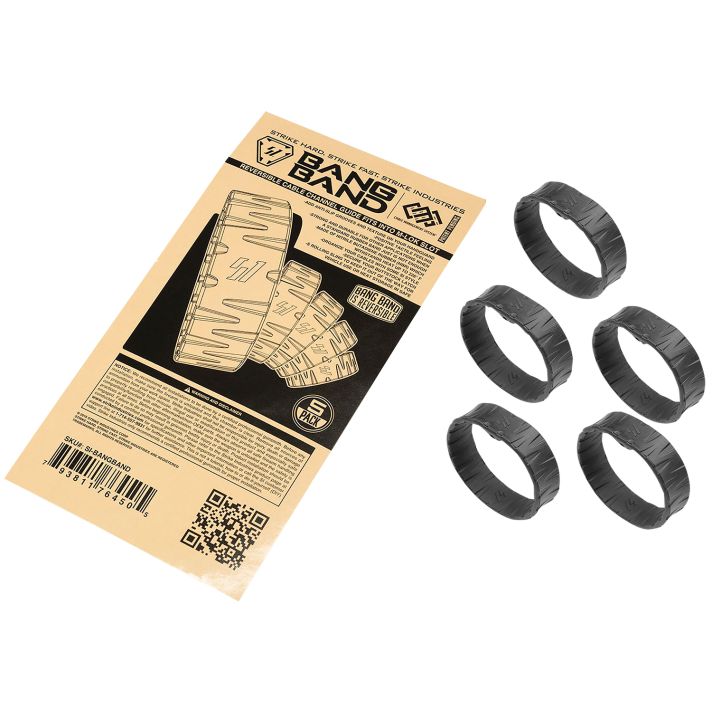 Strike Industries BANGBAND Bang BandMade of Black Rubber 5 Pack