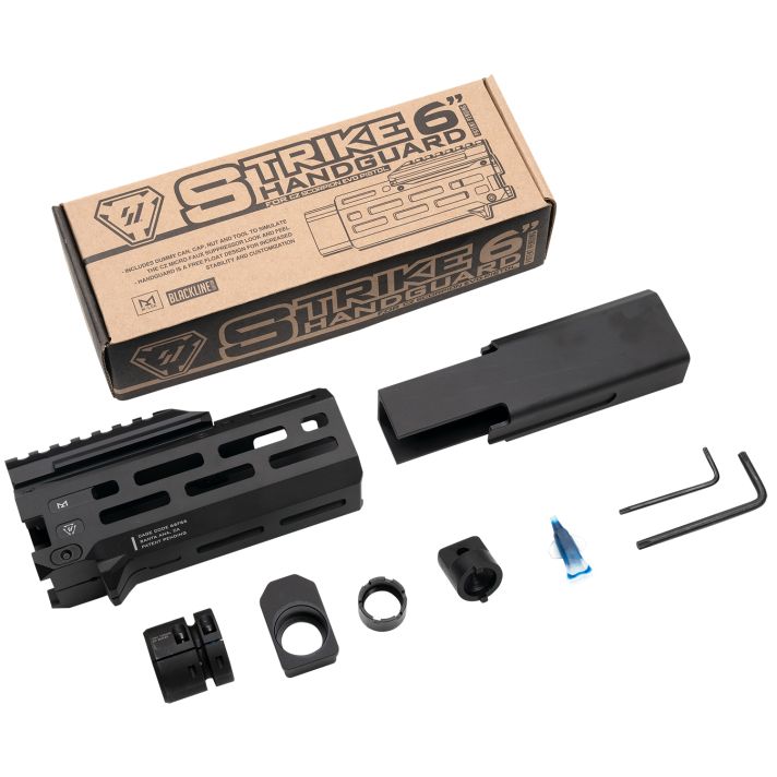 Strike Industries CEVO-HG-6-BK Strike6" M-Lok Black Aluminum with Faux Suppressor for CZ Scorpion EVO (7.72" Barrel Length)