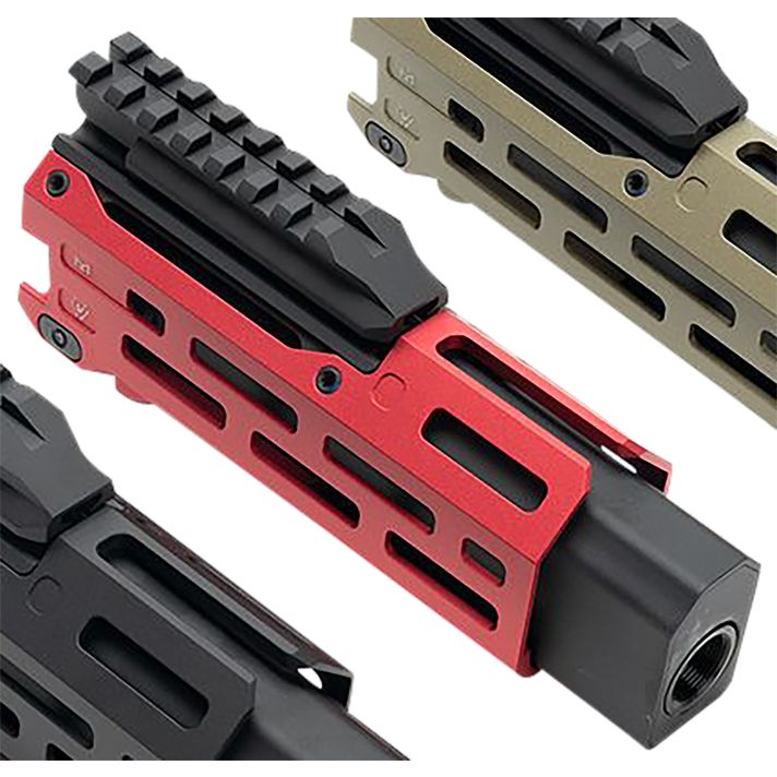 Strike Industries CEVOHG6RED Strike6" M-Lok Red Aluminum with Faux Suppressor for CZ Scorpion EVO (7.72" Barrel Length)