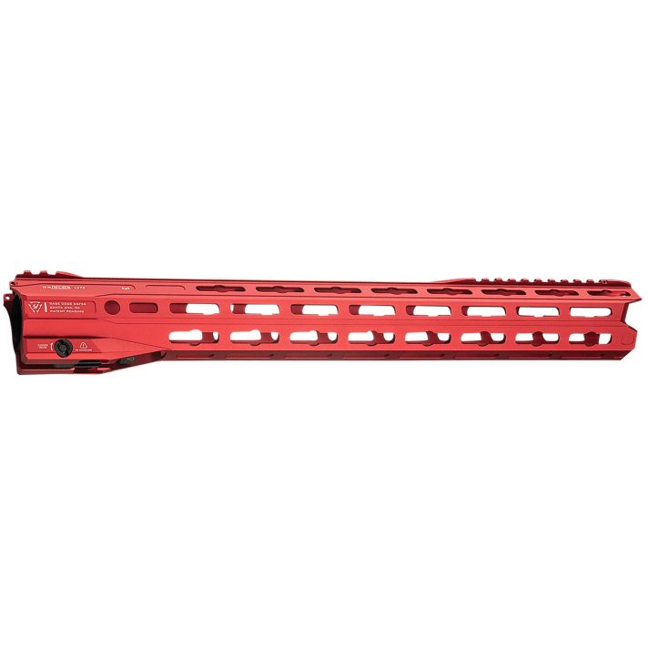 Strike Industries GRIDLOK-LITE-17-RED GridLok Lite with Quick Rail Detach System 17"L 1.57"D M-LOK Red Aluminum for AR-15